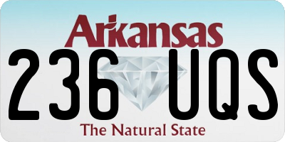 AR license plate 236UQS