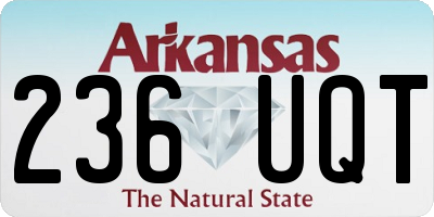AR license plate 236UQT