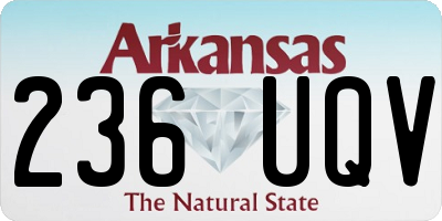 AR license plate 236UQV