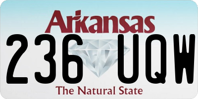 AR license plate 236UQW
