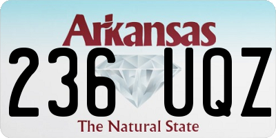 AR license plate 236UQZ