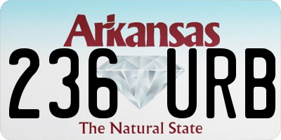 AR license plate 236URB