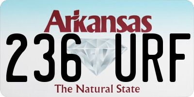 AR license plate 236URF