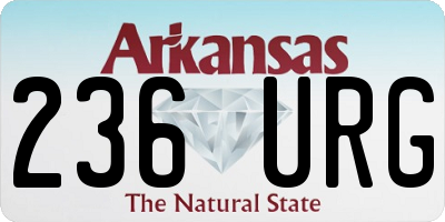 AR license plate 236URG