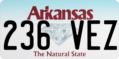 AR license plate 236VEZ