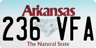 AR license plate 236VFA