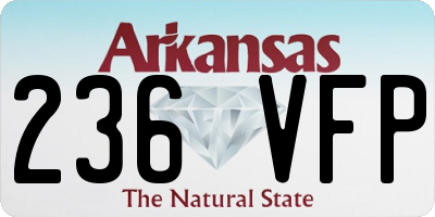 AR license plate 236VFP
