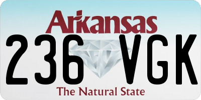 AR license plate 236VGK