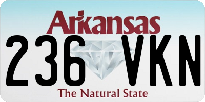 AR license plate 236VKN