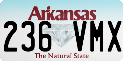 AR license plate 236VMX