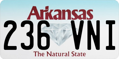 AR license plate 236VNI