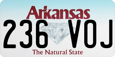 AR license plate 236VOJ