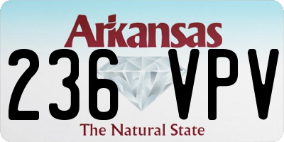 AR license plate 236VPV