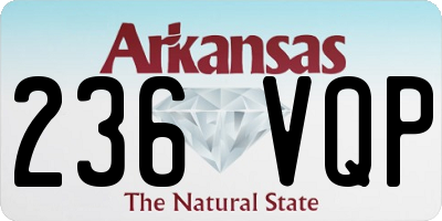 AR license plate 236VQP