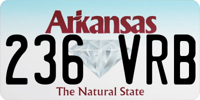 AR license plate 236VRB
