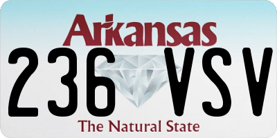 AR license plate 236VSV