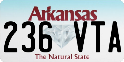 AR license plate 236VTA