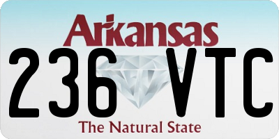 AR license plate 236VTC