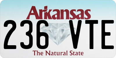 AR license plate 236VTE