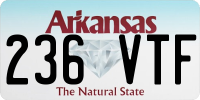 AR license plate 236VTF