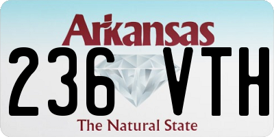 AR license plate 236VTH