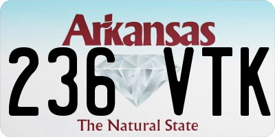 AR license plate 236VTK
