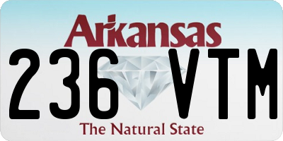AR license plate 236VTM