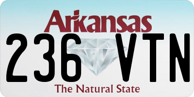 AR license plate 236VTN