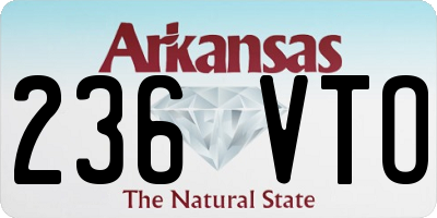 AR license plate 236VTO
