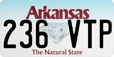 AR license plate 236VTP