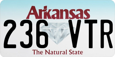 AR license plate 236VTR