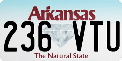 AR license plate 236VTU