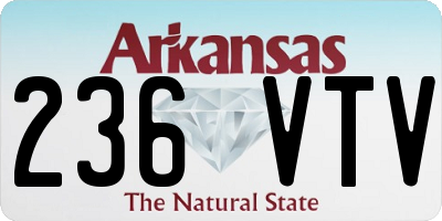 AR license plate 236VTV