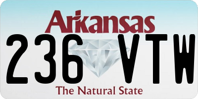 AR license plate 236VTW