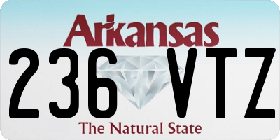 AR license plate 236VTZ