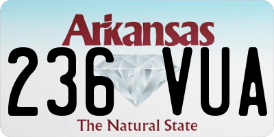 AR license plate 236VUA