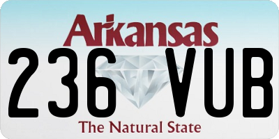 AR license plate 236VUB