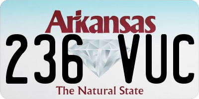 AR license plate 236VUC