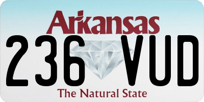 AR license plate 236VUD