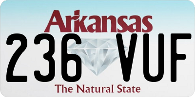 AR license plate 236VUF