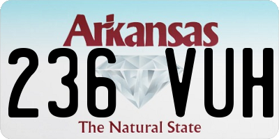 AR license plate 236VUH