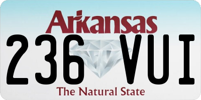 AR license plate 236VUI