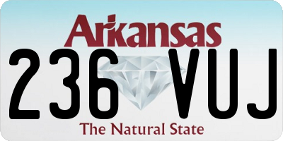 AR license plate 236VUJ