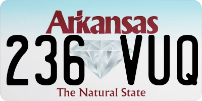 AR license plate 236VUQ