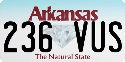 AR license plate 236VUS