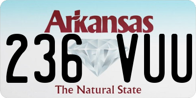 AR license plate 236VUU