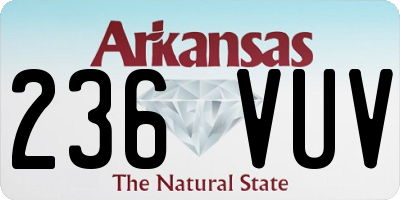 AR license plate 236VUV