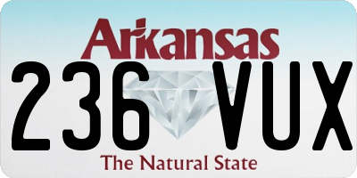 AR license plate 236VUX