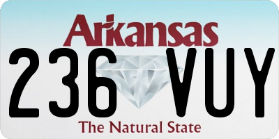 AR license plate 236VUY