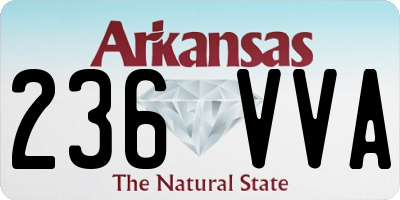 AR license plate 236VVA